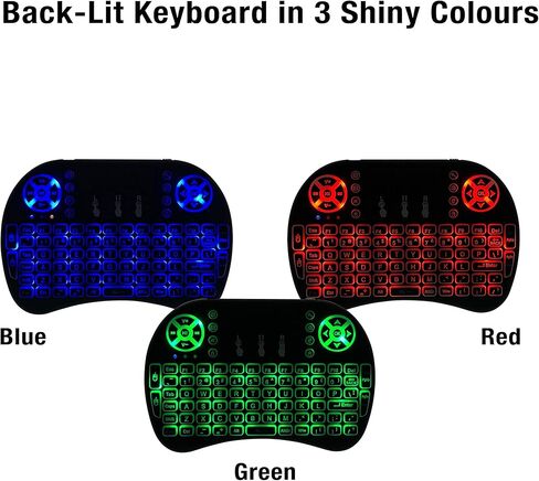 لوحة مفاتيح صغيرة لاسلكية MakerSpot 2.4 جيجا هرتز مع لوحة لمس وماوس متوافقة مع Android TV Box وPS4 وRaspberry Pi والتلفزيون الذكي والكمبيوتر الشخصي in Kuwait