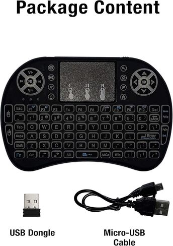 لوحة مفاتيح صغيرة لاسلكية MakerSpot 2.4 جيجا هرتز مع لوحة لمس وماوس متوافقة مع Android TV Box وPS4 وRaspberry Pi والتلفزيون الذكي والكمبيوتر الشخصي in Kuwait