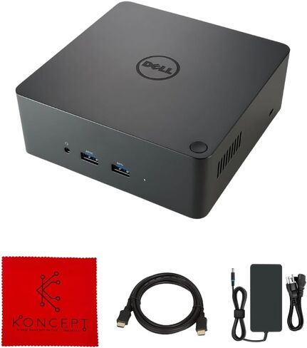 Koncept Dell TB16 Docking Station Bundle with 240W AC Adapter, HDMI Cable & Microfiber Cleaning Cloth (Renewed) in Saudi Arabia