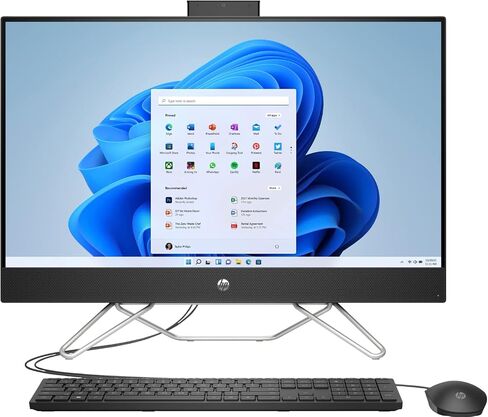 HP 27-cb1095xt 27 بوصة FHD الكل في واحد Intel Core i7-1255U 3.0 جيجا هرتز 16 جيجا رام 512 جيجا و1 تيرابايت HDD Windows 11 Home Jet Black (متجدد) in Kuwait