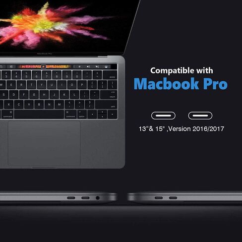 محول محور USB C مزدوج، دونجل محور من النوع C مع منفذي USB 3.0، وفتحات قارئ بطاقة TF/SD لجهاز MacBook Pro 13 بوصة 15 بوصة 2016 2017 in Kuwait