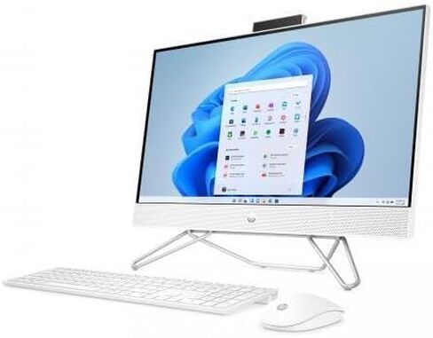 HP 24-inch All-in-One Touchscreen Desktop, Intel Pentium Silver J5040 (Quad-core), 12 GB RAM, 512 GB SSD, Intel UHD Graphics 605, Windows 11 Home (White) in Saudi Arabia