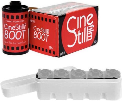 كيهنستيل غشاء تنجستين ملون 800T ISO 800 مقاس 35 ملم × 36 عرضًا + غلاف صلب JCH 35 ملم - حافظة تحمل 5 لفات من الغشاء in Kuwait