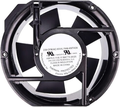 WQSING 4WT43A AC Axial Cooling Fan 220V-240V 239CFM 19/20W Compatible with Dayton 172 * 150 * 51mm Fan in Saudi Arabia