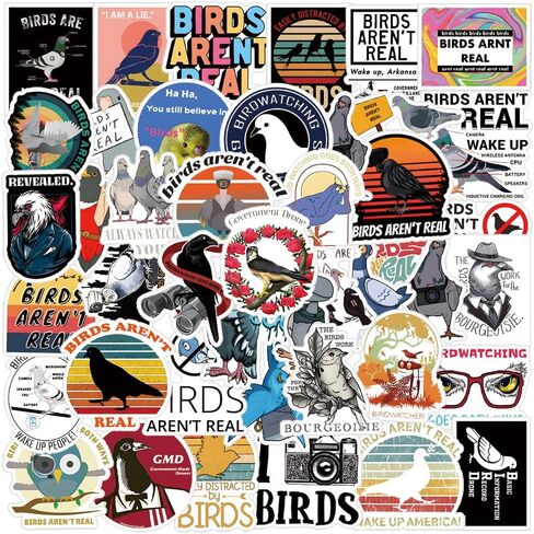 52 قطعة من ملصقات الطيور ليست حقيقية، ملصق مضاد للماء من الفينيل الجمالي المضحك لزجاجة المياه، والكمبيوتر المحمول، والهاتف، ولوح التزلج، وهدايا سجل القصاصات للأطفال والمراهقين والبالغين لديكور مستلزمات الحفلات in Kuwait