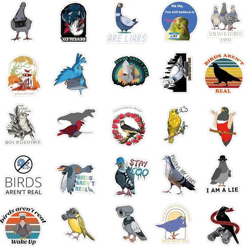 52 قطعة من ملصقات الطيور ليست حقيقية، ملصق مضاد للماء من الفينيل الجمالي المضحك لزجاجة المياه، والكمبيوتر المحمول، والهاتف، ولوح التزلج، وهدايا سجل القصاصات للأطفال والمراهقين والبالغين لديكور مستلزمات الحفلات in Kuwait