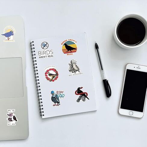 52 قطعة من ملصقات الطيور ليست حقيقية، ملصق مضاد للماء من الفينيل الجمالي المضحك لزجاجة المياه، والكمبيوتر المحمول، والهاتف، ولوح التزلج، وهدايا سجل القصاصات للأطفال والمراهقين والبالغين لديكور مستلزمات الحفلات in Kuwait