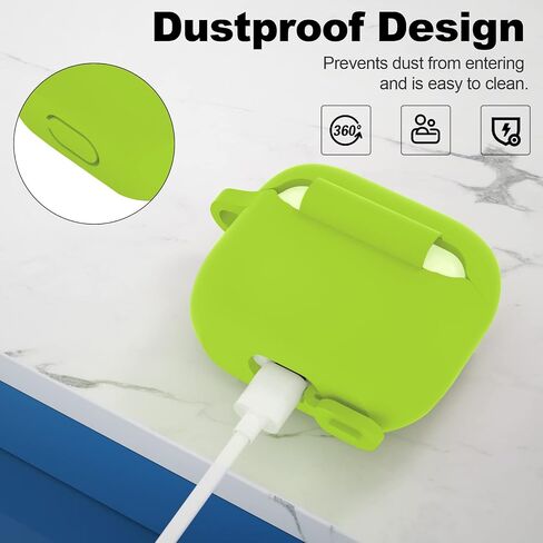 Compatible with AirPods 3 Case, Protective Silicone Cover for AirPods 3rd Generation Case 2021, Wireless Charging - Dark Blue in Kuwait