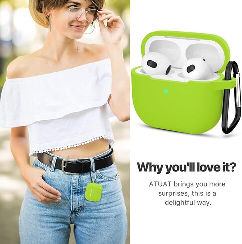 Compatible with AirPods 3 Case, Protective Silicone Cover for AirPods 3rd Generation Case 2021, Wireless Charging - Dark Blue in Kuwait