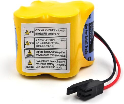 بطارية بديلة elxjar (3 عبوات) BR-2/3AGCT4A 6V 4400mAh لباناسونيك FANUC A98L-0031-0025، CUSTOM-107، SHS749، ALIT0138، LIT0138 (موصل بني) in Kuwait