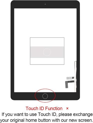 Digitizer Screen Replacement for iPad 2017 iPad 5 Gen 9.7 Inch A1822 A1823 Touch Screen Glass Panel Repair Parts for iPad5 Touchscreen Free Tools Kits+Tempered Glass (White with Home Button) in Saudi Arabia