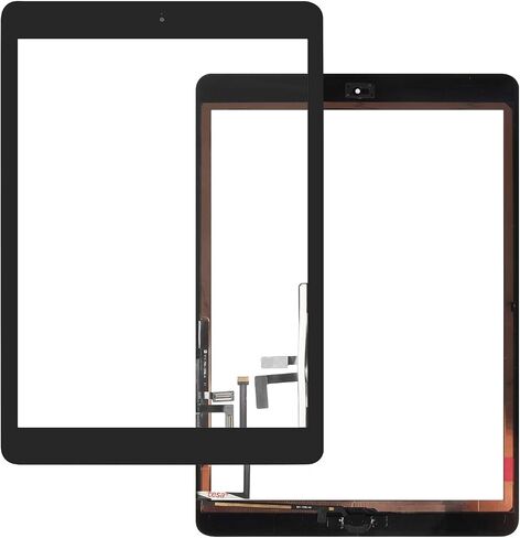 Digitizer Screen Replacement for iPad 2017 iPad 5 Gen 9.7 Inch A1822 A1823 Touch Screen Glass Panel Repair Parts for iPad5 Touchscreen Free Tools Kits+Tempered Glass (White with Home Button) in Saudi Arabia
