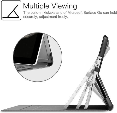Fintie Case for Microsoft Surface Go 4 2023 / Go 3 2021 / Go 2 2020 / Surface Go 2018 10-inch Tablet - Multiple Angle Hard Shell Business Cover, Compatible with Type Cover Keyboard (Composition Book) in Saudi Arabia