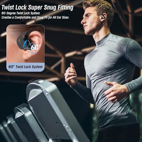 سينسو سماعة اذن لاسلكية بلوتوث ترو - افضل سماعات رياضية تي دبليو اس للتمرين بخاصية الغاء الضوضاء ومقاومة للعرق مع ميكروفون وقت تشغيل 40 ساعة للايفون والجري وصالة الالعاب الرياضية in Kuwait