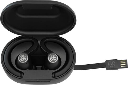 سماعات أذن بلوتوث لاسلكية JLab Audio JBuds Air Sport True + حقيبة شحن - أسود - مقاومة العرق IP66 - فئة 1 بلوتوث 5 (متجددة) in Saudi Arabia