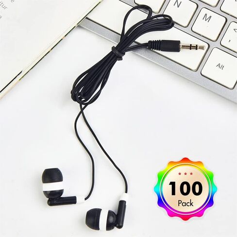 سماعات اذن بالجملة من 100 قطعة لاجهزة ايفون واندرويد ومشغل MP3 - اسود (يتم شحنها بواسطة دي اتش ال) in Kuwait