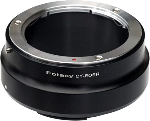 Fotasy Contax Yashica C/Y Lens to Cannon EOS RF Mount Adapter, CY EOS R Adapter, C/Y RF Ring, Infinity Focus, Compatible with Canon EOS R Mirrorless Camera EOS R RP Ra R3 R5 R6 R7 R10 in Saudi Arabia