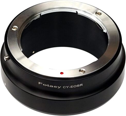 Fotasy Contax Yashica C/Y Lens to Cannon EOS RF Mount Adapter, CY EOS R Adapter, C/Y RF Ring, Infinity Focus, Compatible with Canon EOS R Mirrorless Camera EOS R RP Ra R3 R5 R6 R7 R10 in Saudi Arabia