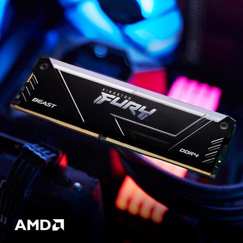 كينغستون ذاكرة كمبيوتر فيوري بيست RGB 8GB 3200MT/s DDR4 CL16 DIMM KF432C16BB2A/8 in Kuwait