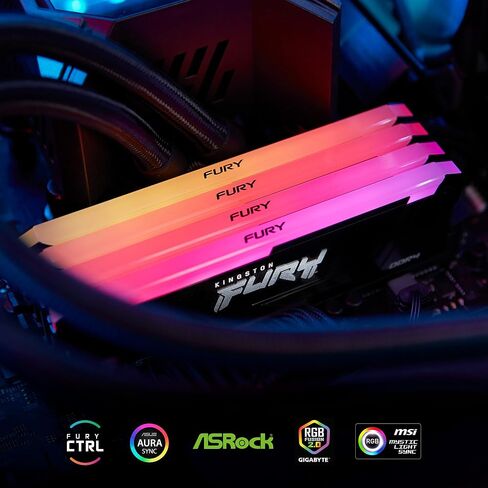 كينغستون ذاكرة كمبيوتر فيوري بيست RGB 8GB 3200MT/s DDR4 CL16 DIMM KF432C16BB2A/8 in Kuwait