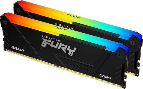 كينغستون ذاكرة كمبيوتر فيوري بيست RGB 8GB 3200MT/s DDR4 CL16 DIMM KF432C16BB2A/8 in Kuwait