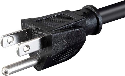 Monoprice Heavy Duty Computer Power Cord - 10 Feet - Black | IEC 60320 C19 to NEMA 5-15P, 14AWG, 15A, SJT, 125V in Saudi Arabia