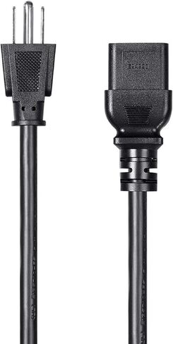 Monoprice Power Cord - NEMA 5-15P to IEC 60320 C19, 14AWG, 15A/1875W, 3-Prong, 15 Feet, Black in Saudi Arabia