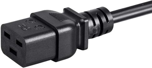 Monoprice Power Cord - NEMA 5-15P to IEC 60320 C19, 14AWG, 15A/1875W, 3-Prong, 15 Feet, Black in Saudi Arabia