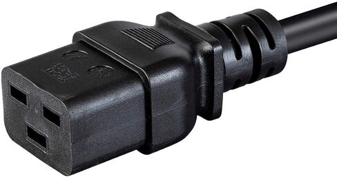 Monoprice Power Cord - NEMA 5-15P to IEC 60320 C19, 14AWG, 15A/1875W, 3-Prong, 15 Feet, Black in Saudi Arabia