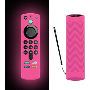 حافظة Stick 4k Max لجهاز TV Stick الجيل الثالث 2021 تتوهج في الظلام، غطاء سيليكون واقي لجهاز التحكم عن بعد للتلفزيون الصوتي باللون البرتقالي مع حبل قصير - LEFXMOPHY in Kuwait