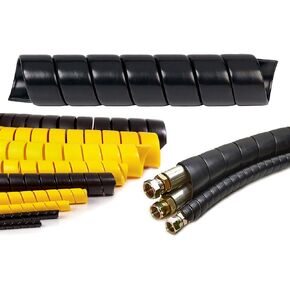 إليكتريدوكت 3/4 بوصة غلاف حلزوني شديد التحمل HDPE واقي خرطوم كابل بلاستيكي مرن 25 قدم - أسود in Saudi Arabia