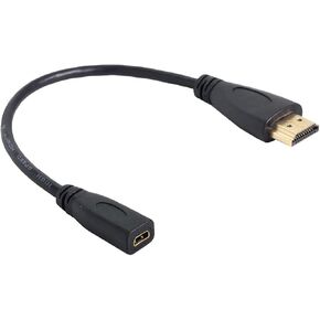 cablecc HDMI 1.4 Type D Micro HDMI Male to Micro HDMI Female M/F Extension Cable 30cm