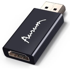 كابلات AURUM 4K DisplayPort إلى محول HDMI، ذكر إلى أنثى محول HDMI أحادي الاتجاه إلى DP 30 هرتز، 1080P@120 هرتز وثلاثي الأبعاد، موصل مطلي بالذهب، متوافق مع أجهزة كمبيوتر Dell وHP وLenovo، أسود in Kuwait