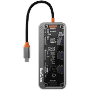 Huaaf＆Jinnz USB Type-C USB-C Hub 10 in 1 Multiport Adapter Docking Station with 3 High-Speed USB 3.0 Ports,4K HDMI,1080p VGA,Gigabit Ethernet,3.5mm Audio Jack, SD/TF Card Slots, PD 100W Charging in Saudi Arabia