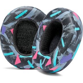 WC Wicked Cushions Extra Thick Earpads for Skullcandy Crusher/Evo/Hesh 3 Headphones & More | Improved Durability & Thickness for Improved Comfort and Noise Isolation | 90's Black