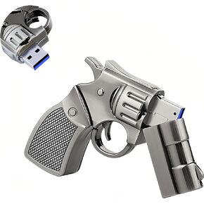 WooTeck 64GB Metal Revolver Gun USB 3.0 Flash Drive Livid in Kuwait