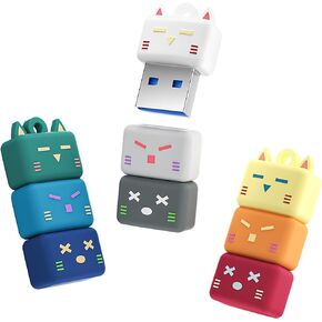 Bilious Cute Folding Cat USB Flash Drive, Thumb Drive 64gb Waterproof USB 2.0 Memory Stick Small Size USB Drive Gift