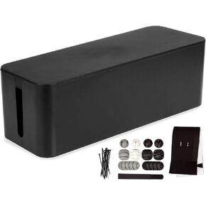 Iron Forge Cable Large Cable Management Box, Black, Includes Cable Sleeve in Kuwait