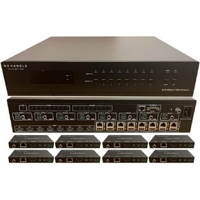 8x16 HDbaseT 4K Matrix SWITCHER 8x8 16x16 مع 8 أجهزة استقبال (CAT5e أو CAT6) HDMI HDCP2.2 محدد توجيه HDTV SPDIF Audio CONTROL4 Savant Home Automation 4K2K in Kuwait