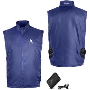 Alphacool 5V Cooling Fan Vest – Outdoor Sports Anti-Heat Summer Heat Reducer Vest For Men & Women –Battery Vest in Navy Blue in Kuwait