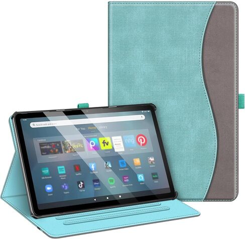 حافظة Fintie لجهاز Amazon Fire Max 11 Tablet (الجيل الثالث عشر، إصدار 2023) - غطاء حامل [متعدد الزوايا] مع تنبيه/غفو تلقائي للجيب، تركواز in Saudi Arabia