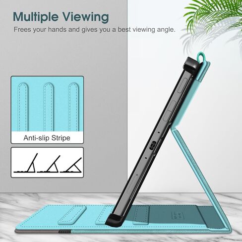 حافظة Fintie لجهاز Amazon Fire Max 11 Tablet (الجيل الثالث عشر، إصدار 2023) - غطاء حامل [متعدد الزوايا] مع تنبيه/غفو تلقائي للجيب، تركواز in Saudi Arabia