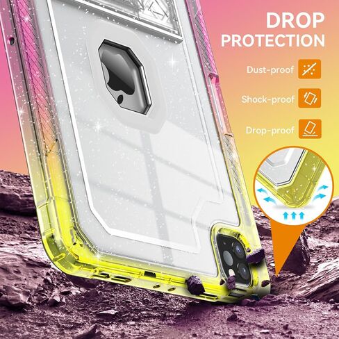 حافظة ZoneFoker لجهاز iPad Pro 12.9 الجيل السادس/الخامس/الرابع/الثالث 2022/2021/2020/2018، غطاء حافظة iPad Pro مقاس 12.9 بوصة مع حامل أقلام، قوي وخفيف الوزن مع مسند للفتيات والنساء، وردي لامع in Kuwait