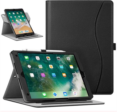 حافظة Fintie لجهاز iPad Air (الجيل الثالث) 10.5 بوصة 2019 / iPad Pro 10.5 بوصة 2017 - [حماية الزوايا] غطاء حامل واقٍ ذكي يدور 360 درجة مع حامل قلم، نوم/استيقاظ تلقائي، زهر in Kuwait