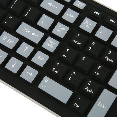 103 Keys Wireless Foldable Silicone Keyboard, Portable Soft Touch Flexible Keyboard Roll Up Keyboard with USB Receiver, Silent Typing Waterproof Keyboard for PC Laptop (Blue) in Saudi Arabia
