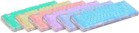 Redragon A135 Crystal KeyCaps، مجموعة 147 مفتاحًا قياسيًا Doubleshot PBT Keycap، ملف تعريف OSA، تخطيط أمريكي (ANSI)، متوافق مع معظم لوحات المفاتيح الميكانيكية ولوحات المفاتيح الضوئية، يتضمن ساحبة أغطية المفاتيح in Kuwait
