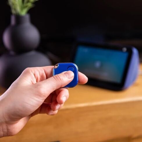 Shelly BLU Button1 Blue | Bluetooth-Operated Action and Scenes Activation Button | Home Automation | iOS Android App | No Hub Required | Long Battery Life | LED Indication | Buzzer | Broad Range in Kuwait
