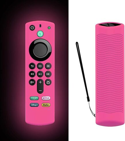 حافظة Stick 4k Max لجهاز TV Stick الجيل الثالث 2021 تتوهج في الظلام، غطاء سيليكون واقي لجهاز التحكم عن بعد للتلفزيون الصوتي باللون البرتقالي مع حبل قصير - LEFXMOPHY in Kuwait