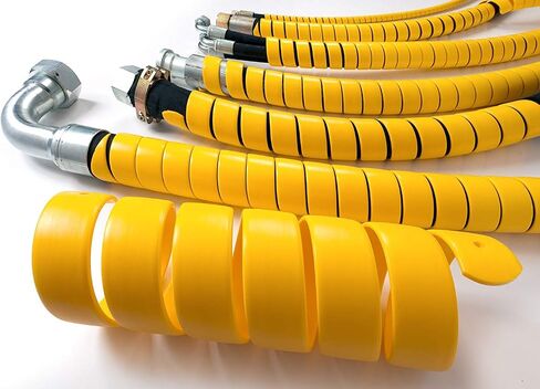 Electriduct 3/4 Inch Heavy Duty Spiral Wrap HDPE Flexible Plastic Cable Sleeve Hose Protector 25 Feet - Black in Saudi Arabia