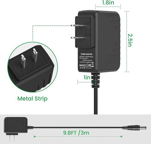 Auspow 6V 2A مزود طاقة تيار متردد 100-240 فولت إلى تيار مستمر 6 فولت 2 أمبير للذراع مراقبة ضغط الدم سلة المهملات جرس الباب إنذار موزعات الصابون مكبر صوت مراقبة الطفل/أرجوحة (5.5 × 2.1 مم) in Kuwait